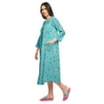 thumbnail image 2 of Moomaya Cotton Printed Button Down Nightdress For Women Nursing Night Gown, 2 of 6