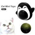 thumbnail image 4 of Pingüino juguetes para gatos dientes molares 360 giratorio hierba gatera Snack Ball productos para mascotas (negro), 4 of 6