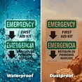 thumbnail image 5 of (2 Pack) First Aid Kit Bilingual OSHA Emergency Sign 10 Inch X 14 Inch Vinyl Label Decal Sticker Weather Resistant, UV Protected for Workplace, Business, and Construction Site, Made in, 5 of 7