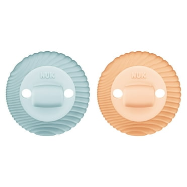 NUK Comfy Duet Soother 2-in-1 Pacifier and Teether, 0-12 Months, 2 Count