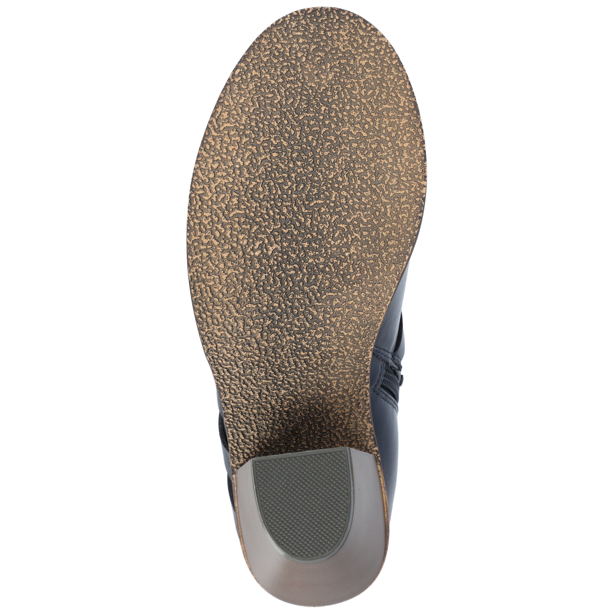 Journee Womens Strap Inside Zip Stacked Heel Booties, Widths Available