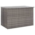 thumbnail image 1 of vidaXL Garden Storage Box Grey 150x100x100 cm Poly Rattan, 1 of 5