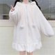 thumbnail image 2 of Women Cute Bunny Ear Hoodie Fuzzy Fluffy Rabbit Sweater Sweatshirt Pullover Tops Long Sleeve Kawaii Jacket Coats TAO, 2 of 5