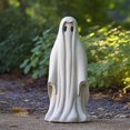 thumbnail image 1 of Cute Ghost Figurine Ornament Creative Craft Tabletop Statue for Balcony Garden Decorations, 1 of 4