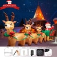 thumbnail image 7 of 12ft Christmas Inflatable Santa Claus on Sleigh with 3 Reindeer and Gift Boxes, 9 LED Lights Built-in Blow up Xmas Inflatables Decoration for Outdoor Garden Lawn Yard, 7 of 7