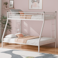 thumbnail image 7 of Kacho Twin Over Full Bunk Bed, Metal Bunk Bed Frame for s, Bunk Bed with Safety Full-Length Guardrails, for Bedroom, Easy Assembly, No Box Spring Needed, White, 7 of 7