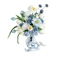 thumbnail image 3 of Bouquet de boda, flores artificiales de tulipán, novias de novia de novia sosteniendo flores para graduación, centros de mesa de bodas, 3 of 8