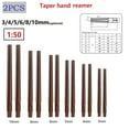 thumbnail image 3 of 2 Pcs 1:50 Conical Degree Manual Pin Taper Shank Hand Reamer 3mm, 3 of 6