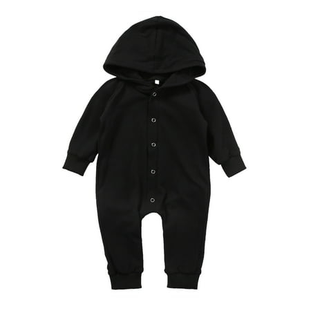 

IZhansean Newborn Infant Baby Boy Girl Kid Cotton Romper Jumpsuit Bodysuit Clothes Outfit Black 0-6 Months