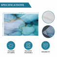 thumbnail image 5 of Teal Blue Marble 1 Pcs Placemats, Modern Abstract Art Marble Crack Washable Wipeable Table Mats for Dining Tables, Indoor Outdoor Kitchen Place Mats for Holiday Party Table Decor, 5 of 9