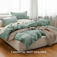 thumbnail image 2 of U by Bedsure King Washed 3 Pieces Duvet Cover Set,with Zipper Closure,Sage Green, 2 of 6