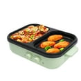 thumbnail image 5 of 1300W Hot Pot Electric with Grill, 1L,0.2L 2 in 1 Indoor Non-Stick Electric Pot and Griddle for Korean BBQ, Steaks, Shabu Shabu,Independent Dual Temperature Control, Fast Heating, Green, 5 of 14
