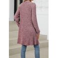thumbnail image 3 of Aricy Ribbed Knit Cardigan Sweaters for Women Long Dusters Cozy Soft Knitwear Lightweight Open Front Sweater Solid Color Coat Warm Long Sleeve Shrug Cardigans with Pockets, 3 of 5