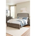 thumbnail image 6 of Reay 4 Piece Queen Bedroom Set with Dressers-Upholstered-Gray Brown, 6 of 6