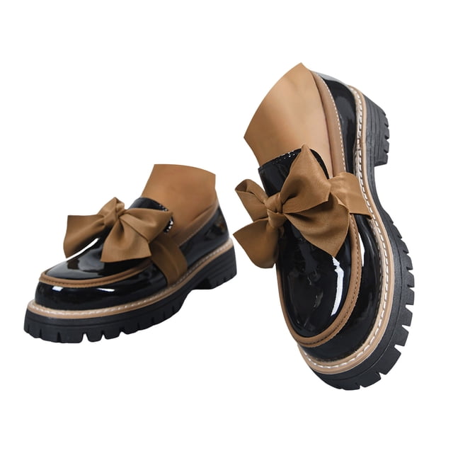 DXOUPM Chaussures pour Femmes à Bout Rond à Plateforme Mocassins Décontractés Dames Voyage Vacances Sortie