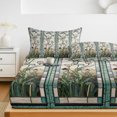 thumbnail image 6 of Twin Sze Fitted Sheet Set - Vintage Floral 2 Piece Bedding Sets 16" Deep Pocket Fitted Sheet with 1 Pillowcase, Retro Abstract Art Summer Flowers Watercolor Brushed Microfiber Hotel Luxury Bed Sheets, 6 of 9