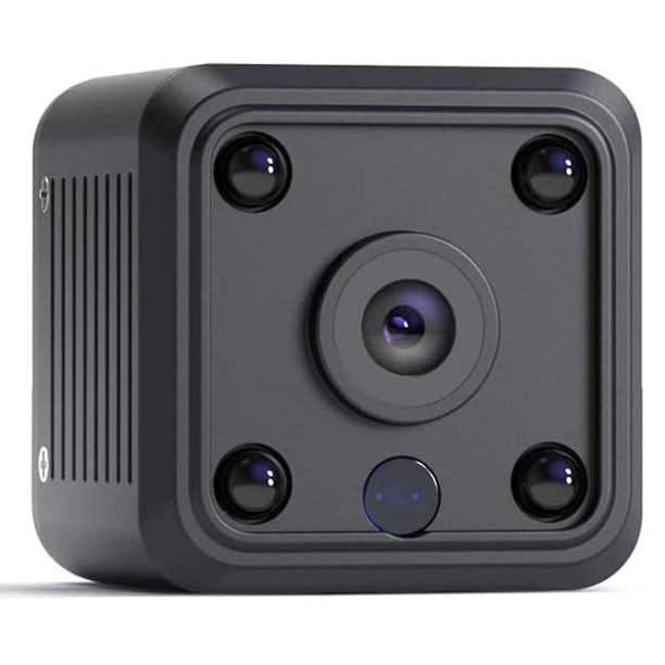 Mini cámara - Pequeña portátil 1080p Wifi Full HD Niñera Oficina para mascotas Deportes Garaje Cámara de vigilancia para el hogar Auto Ir Visión nocturna Gran angular Detección de movimiento