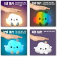 thumbnail image 2 of Luz nocturna de nube para niños, lámpara de nube de luz nocturna para niños que cambia de color, decoración de habitación de nube para niñas, luz nocturna linda, bebé de guardería de silicon, 2 of 5