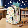 thumbnail image 4 of Xixirimido Cartoon Dinosaur Stars Planets Print Kids School Bag 17" Backpack for & Girls Lightweight Large Capacity Bookbag for Elementary Middle High School Students, 4 of 8