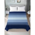 thumbnail image 2 of King Size Flat Sheet Only, Navy Blue Ombre Soft Brushed Microfiber Bed Sheets, Gradient Navy Blue Woods Farmhouse Hotel Quality Breathable Bedding Top Sheet, Easy Care, 105"x98", 2 of 9