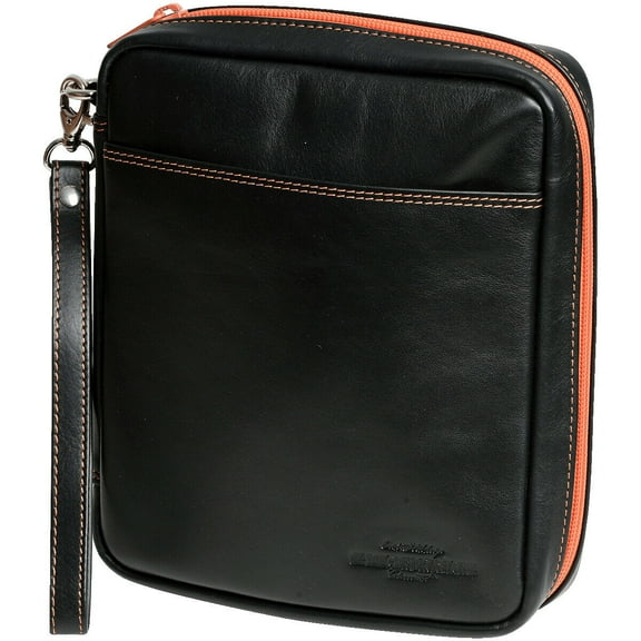 4th Generation 4-Pipe Tobacco Zipper Pouch in Kenko Black Leather - 7957