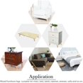 thumbnail image 3 of Juego de 4 patas inclinadas de madera maciza para muebles, patas de repuesto de 8cm con placa de montaje y tornillos para sofá, TV, cama, mesa de comedor JAMW Sencillez, 3 of 3