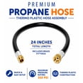 thumbnail image 4 of Flame King 24" Thermo Plastic Hose Assembly for LP & Natural Gas 3/8" in Diameter, 4 of 8