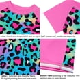 thumbnail image 4 of WIBACKER Girls Leopard Swimsuit Set 2 Pieces Short Sleeve Rash Guard Swimwear UPF 50+ Summer Beach Bathing Suit 4-12 Years, 4 of 10