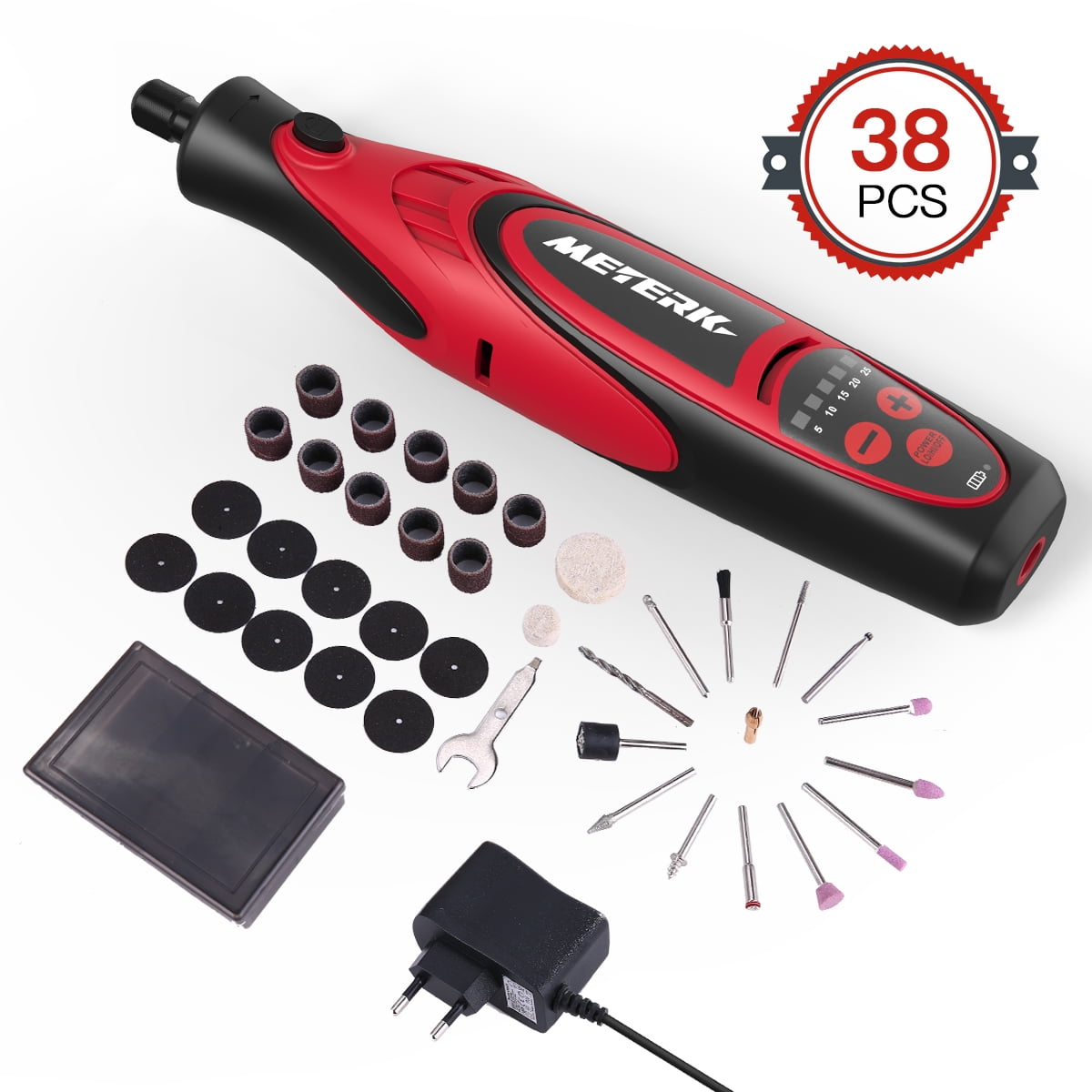 Craft Projects Sanding Rotary Tool Kit Meterk 160W Rotary Tool with Flex shaft 6-Speed Drilling Perfect for DIY Creations 8000-35000rpm Cutting Polishing and Engraving 83pcs Accessories