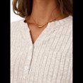 thumbnail image 4 of Conjuntos de Dos Piezas para Mujer, Suéter de Cuello Henley de Otoño, Chándal A Juego, Pijamas Cómodos con Bolsillos Albaricoque L, 4 of 7