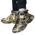 thumbnail image 3 of PEASKJP Children's Hiking Boots Adorable Lightweight Waterproof Rain Boots Light Up by Steps, Gold 40, 3 of 4