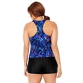 thumbnail image 2 of Swimsuits for All Chlorine Resistant Racerback Tankini Set With Boy Short, 2 of 5