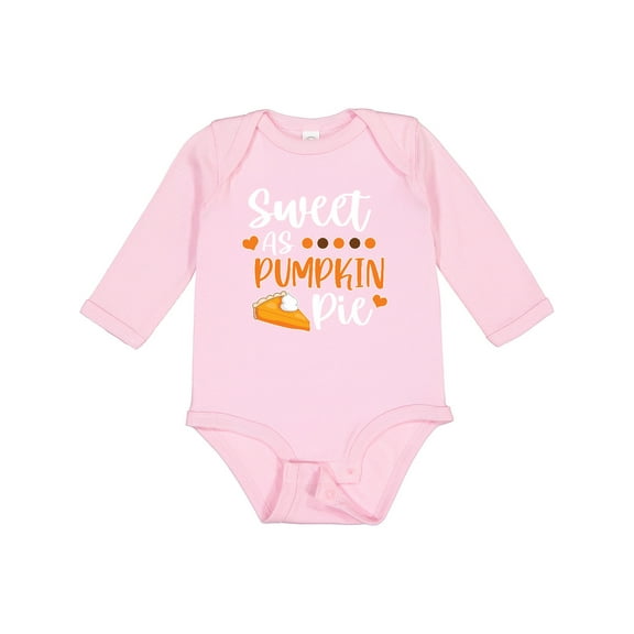 Inktastic Thanksgiving Sweet As Pumpkin Pie Boys or Girls Long Sleeve Baby Bodysuit