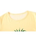 thumbnail image 2 of Beezizac Big Girls Cute Yellow Pineapple Pajamas 2-Piece Short Sleeves PJ Set Summer Cozy Kid Pretty Jammies Size 16, 2 of 7