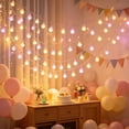 thumbnail image 6 of Christmas Crystal Ball String Lights 10FT 20 LED Battery Operated Pink Fairy Lights for Indoor Holiday Room Porch Decor, 6 of 6