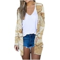 thumbnail image 2 of ICHUANYI Clearance Fashion Women Loose Long Sleeve Cardigan Coat Blouse(Beige, M) ICHUANYI WER2023081504852, 2 of 5