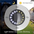 thumbnail image 3 of LINLIN 4 Pack Solar Ground Disk Lights,Waterproof 16LED Bulbs Solar Outdoor in-Groung Patio Landscape Lights for Yard Lawn Pathway Garden Driveway Walkway Step Deck, 3 of 9