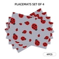 thumbnail image 3 of Placemats Set of 4, Ladybug Place mats for Dining Table Indoor/Outdoor, Cute Heat Resistant Washable Table Mats(18" x 12"), 3 of 8