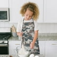 thumbnail image 4 of Beige Blue Camo Mixed Shapes Pattern Kids Aprons for Girls and Boys,Adjustable Neck Strap Toddler Aprons for Kids Cooking Baking, 4 of 6