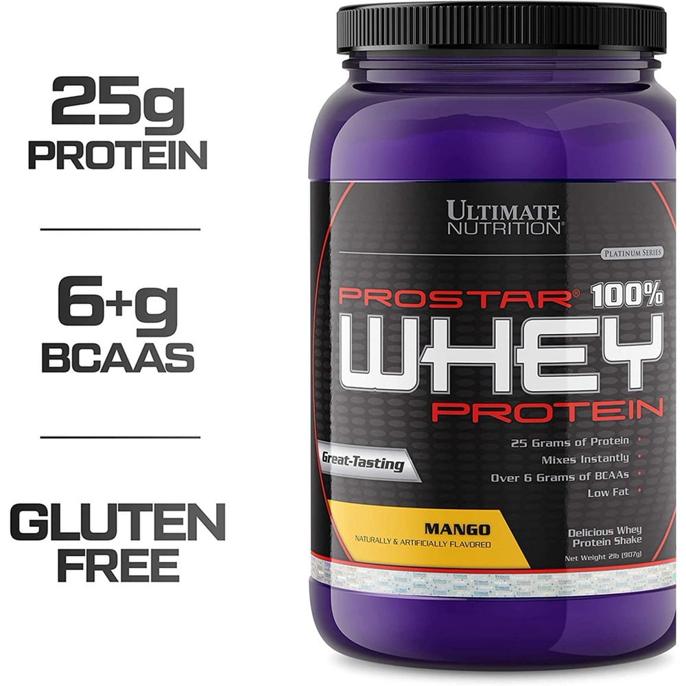 Ultimate Nutrition Prostar Whey Protein Powder Blend of Whey Concentrate Isolate -Low Carb-2lb