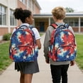 thumbnail image 4 of FKELYI 17 Inch School Backpack for Boys Spacious Book Bag with Multi Pockets Girls Schoolbag July 4th Star Tie-Dye Print Lightweight Travel Bags for Teen Children, 4 of 7