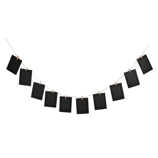 10pcs / Set DIY álbum Colgante De 6 Pulgadas Clip De Papel Kraft Foto Del Marco Negro BLESIY Marco de fotos