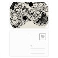 thumbnail image 1 of Plantas de flor negro blanco Art en grano silueta Set cumpleaños gracias tarjeta postal correo lado 20pcs, 1 of 3