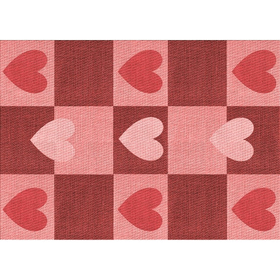 Ahgly Company Machine Washable Indoor Rectangle Transitional Red Area Rugs, 8' x 12'