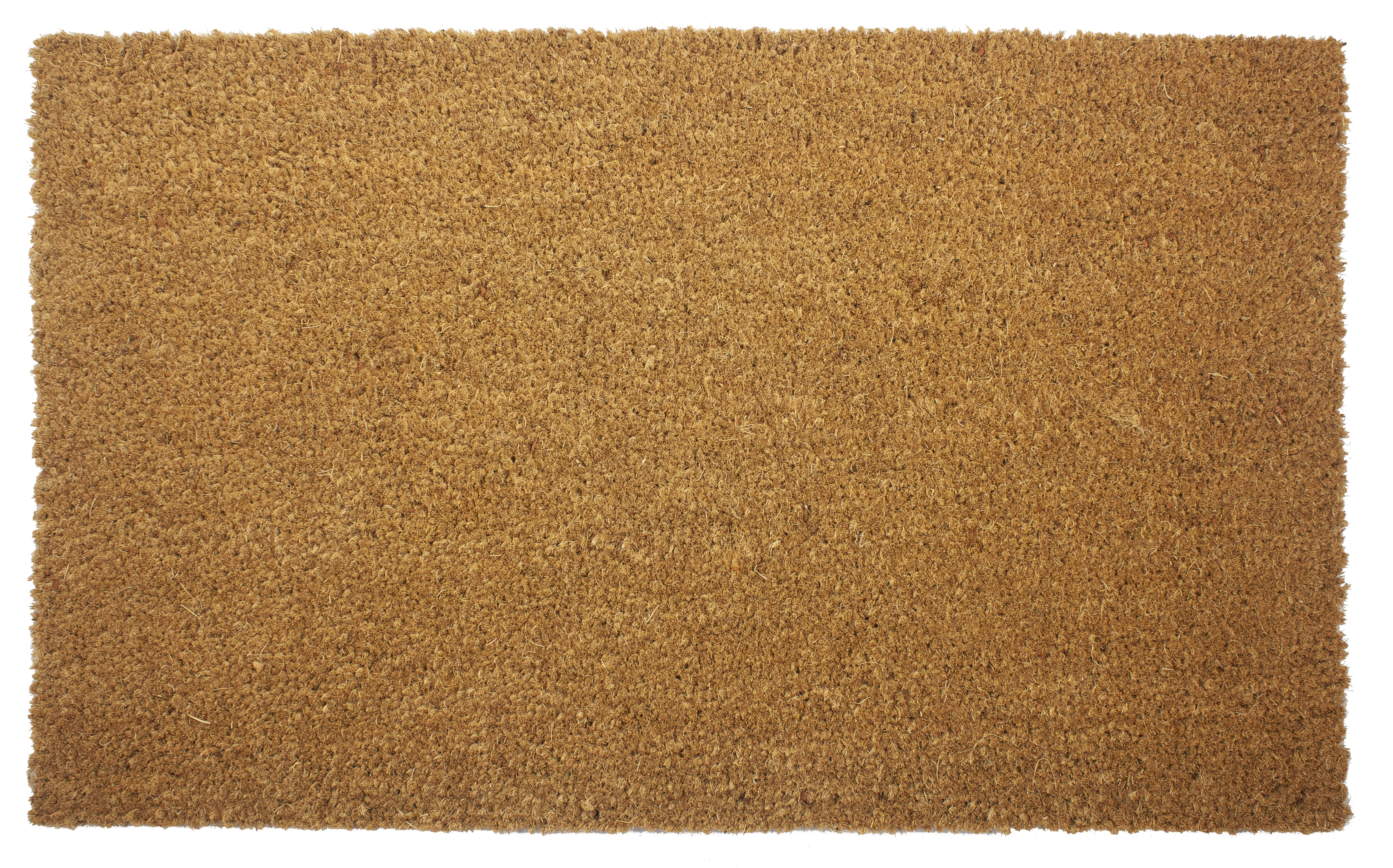 100% Natural Coir Fibre Doormat with PVC Backing Black Grey White Amber Triangle 