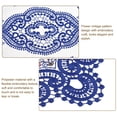thumbnail image 3 of Uxcell 2Pack 12x17-in Retro Lace Placemat Oval French Crochet Doilies Coasters Dark Blue, 3 of 7