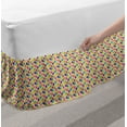 thumbnail image 2 of Velociraptor Bed Skirt, Dinosaur Footprints Vibrant Childish Nursery Baby Shower Prehistoric Cartoon, Elastic Bedskirt Dust Ruffle Wrap Around for Bedding Decor, 4 Sizes, Multicolor, by Ambesonne, 2 of 2