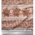 thumbnail image 2 of Soimoi Poly Crepe Fabric Paisley,Floral & Mandala Panel Print Fabric by The Yard 52 Inch Wide, 2 of 2