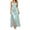 v#52BU2239, variant on Womens Dresses Solid Color Elegant Halter Thin Straps Side Slit Design Ankle-Length Waist Draping Sleeveless Square Neck A-Line Slim Fit Soft For Summer Beach Lounging Cozy Dress,Green,Xxl