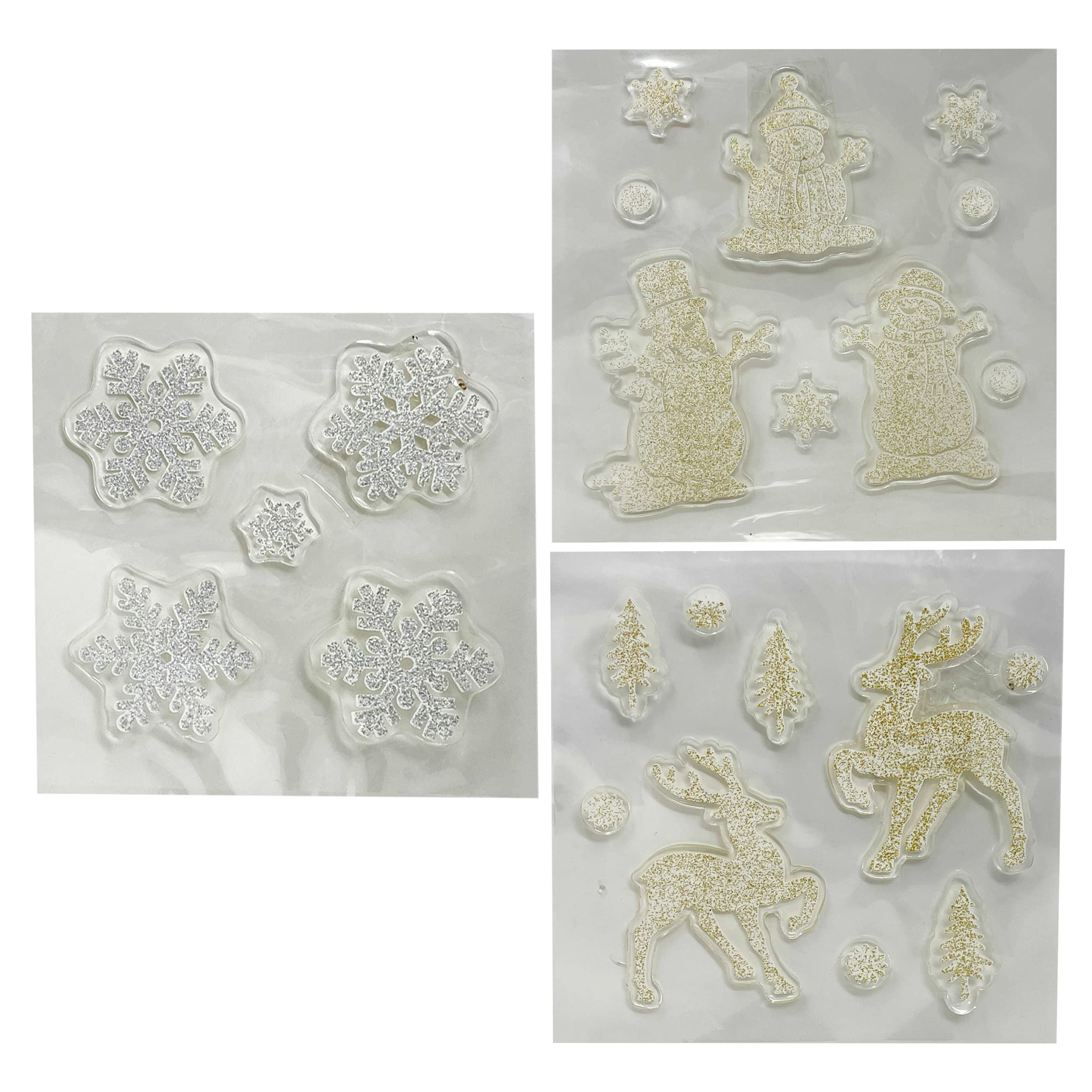 Christmas Window Clings, Gel Window Clings, Christmas Window Stickers